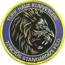 Türk Hava Kuvvetleri 12, Üs Filo Nakış Arma Patch Peç 9,5