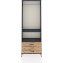 Arges Dolap 2 Raflı 3 Çekmeceli Tek Askılı 88x30x243 Antrasit... Antrasit