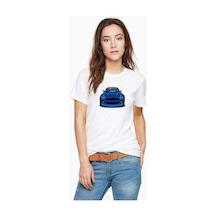 Mustang Baskılı Beyaz Kadın Tshirt