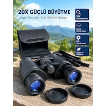 Taşıma Çantalı 20x Dürbün Hassas Konsantrasyonlama Geniş Görüş Açılı Profesyonel Dürbün Çokrenkli