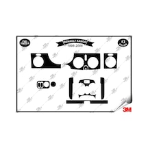 Renault Kango 1998 -2008 Torpido Konsol Trim Göğüs Maun Kaplama Set 13 Parça Siyah Renk