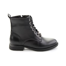 Bambi Siyah Hakiki Deri Kadın Bot & Bootie K02793209203