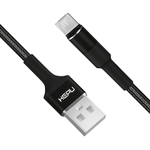 Hepu Hp-414 Solid Usb - Micro Usb Qc3.0 3.1a Şarj Kablosu 1mt Siyah