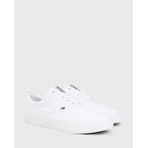 White Erkek Tommy Hilfiger Klasik Erkek Vulcanized Sneaker EM0EM0 Beyaz