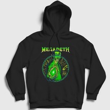 Presmono Unisex Shine Megadeth Kapüşonlu Sweatshirt Siyah