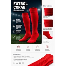 Voltrike Kaliteli Kırmızı Uzun Futbol Çorabı Diğer