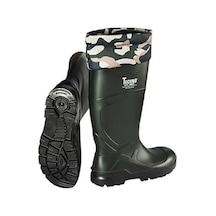 Techno Boots Unisex Poliüretan Çizme Kamuflaj Uzun Konçlu Çizme