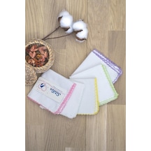 Organik %100 Pamuk Bebek Ağız Silme Mendili 10'Lu Bebek Mendil Stl6061