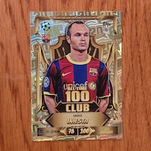 Topps Match Attax 2027 Andres Iniesta 100 Club Oyun Kartı