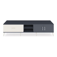 Hyperion Tv Ünitesi 2 Raflı Tek Çekmeceli 2 Kapaklı 220x44x51 Antrasit-antrasit/aytaşı Antrasıt/aytası - Antrasıt