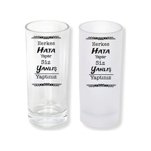 Anlamlı Yazılı Buzlu Ya Da Buzsuz Seçenekleriyle Rakı Bardağı