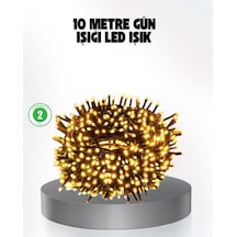 Animasyonlu Led Işıklı 10 Metre Uzaktan Kumandalı Dekoratif Işık Altın Sarısı