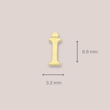 Goldkupe 14 Ayar Altın İ Harf Küpe 0,37 Gr-1367