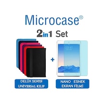 Apple Uyumlu iPad Air 2 Delüx Serisi Universal Standlı Deri Kılıf + Nano