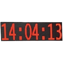 Sanec Dijital Saniyeli Dijital Saat Kasa: 48x160 Cm - Kırmızı Kırmızı