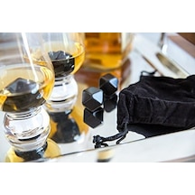 Chillware Viski Taşları, Granit, 9'lu Set Açık Ahşap