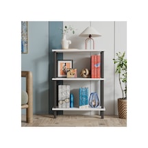 Pırada 3 Raflı Kitaplık Organizer Düzenleyici Beyaz