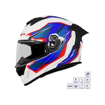 Gp Kompozit Mks008-ewbr Yarış Spoiler Güneş Vizörlü Şeffaf Full Face Motosiklet Kaskı Çok Renkli