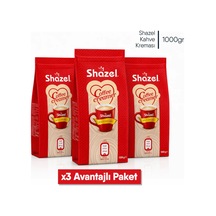 Shazel Kahve Kreması 1000 Gr Flat Bottom 3 Adet