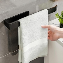 Lüks Tasarım Lamalı Solo Havluluk Güçlü Yapışkan Özelliği İle Düşmeyen Havluluk Siyah Siyah Plastik Diğer