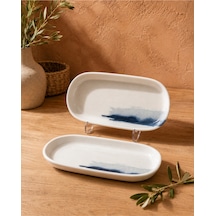 3'lü Blue Wave Hygge 21cm Oval Dish Kahvaltı/meze/sos Çok renkli