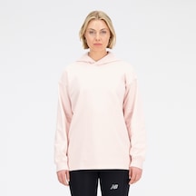 New Balance Athletics Linear Kadın Pembe Hoodie Düz Wt33555-ouk Pembe