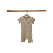 Tiffany Baby & Kids Tiffany Baby Organik Theme Cepli Kısa Rompy 88026 Toprak