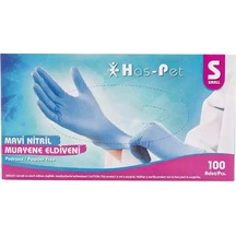Pudrasız Mavi Nitril Eldiven Small Haspet 100lü