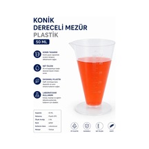 Konik Dereceli Mezür Plastik 50 Ml