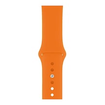 Apple Watch 6/7/8/9/10/se/ultra/ultra 2 44/45/49mm İle Uyumlu Silikon Spor Kayış, Açık Turuncu