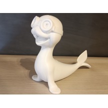 Sevimli Deniz Canlısı Figürü 3d Baskı Gözlüklü Dekoratif Biblo