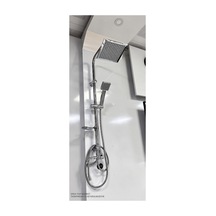 Espina Banyo Bataryası Kuğu Lavabo Bataryası Dst19-3 Kare Yağmur Duş Sistemi 3'lü Krom Set
