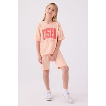 U.S. Polo Assn. U.s. Polo Assn Kız Çocuk Pembe Bermuda Takım 5274-43750 Pembe