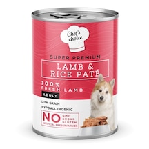 Chef's Choice Kuzulu Pirinçli Ezme Konserve Yetişkin Köpek Maması 400 G