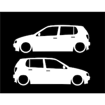 Polo Mk1 Basık Kasa Sticker Kelebek Cam Yapıştırması