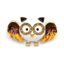 Baykuş Broş - Sarı Sarı