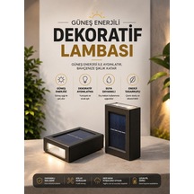 Bahçe Aydınlatması Solar Güneş Enerjili Dekoratik Led Işıklı Lamba Taba