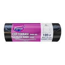 Parex Professional Çöp Torbası Jumbo Boy 80 X 110 Cm 10 Adet - Siyah