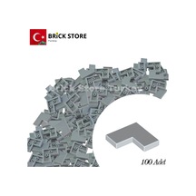 Yedek Parçalar,100 Adet 2x2 Tile Köşeli Fayans Parçası, Açık Gri Renk Light Bluish Gray ,14719