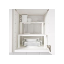 Mutfak Dolabı Düzenleyici ,beyaz 32x28x16 Cm Dolap İçi,raf Düzenleyici Açık Bej