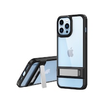 Apple iPhone  Uyumlu-  13 Pro Max Kılıf Rolet Stand Kapak - Siyah
