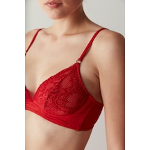 Penti Tango Kırmızı Glam Lace Dolgusuz Sütyen