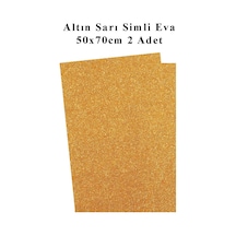 Altın Sarı Gold Simli Eva 50x70 Cm 2 Adet Simli Eva Süngeri Okul Kreş Anasınıfı Elişi Etkinlikleri