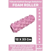 Premium Fitness Aerobik Denge Stabilite Kas Esnekliği Geliştirici Kadın Erkek Foam Roller 33 Cm Çok Renkli