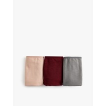 Koton Basic Brazilian Külot Çok Renkli Pamuklu 3'lü Paket Pembe 5wlk30017mk Gül