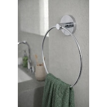 Krom Kaplama Yuvarlak Halka Banyo -mutfak Havlu Askılığı S-102