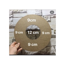 5 Adet 30 CM Kapı Süsü Ortası 12 Cm Delik Ham Ahşap Kapı Süsü Aparatı Ahşap Rengi
