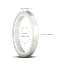 Isıtma Şeridi, 2 Pcs 20mm X 33m Pet Yüksek Isıya Dayanıklı Bant, Süblimasyon Baskı İçin Şeffaf Yapışkanlı Rulo, 3d Yazıcı Ve Elektronik Devre Koruyucu, İz Bırakmayan Güçlü Yalıtım Bandı 1