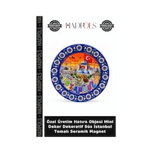 Özel Üretim Hatıra Objesi Mini Dekor Dekoratif Süs İstanbul Temalı Seramik Magnet