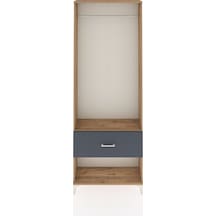 Arges Dolap Tek Raflı Tek Çekmeceli Tek Askılı 88x30x243 Çam-... Çam